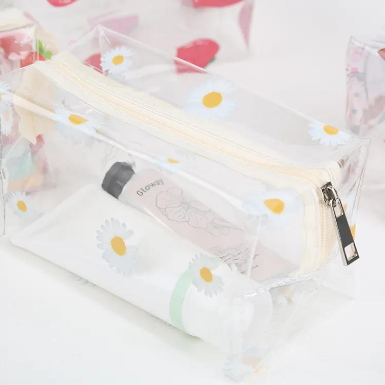 Pvc Makeup Bag Transparent Zipper Waterproof Cosmetic Toiletry Bag