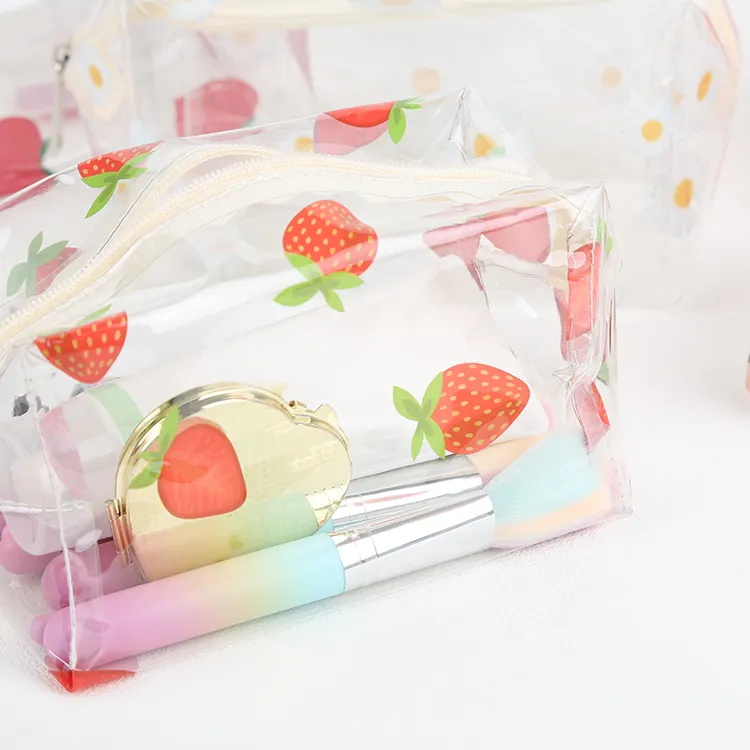 Pvc Makeup Bag Transparent Zipper Waterproof Cosmetic Toiletry Bag