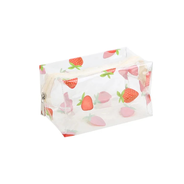 Pvc Makeup Bag Transparent Zipper Waterproof Cosmetic Toiletry Bag