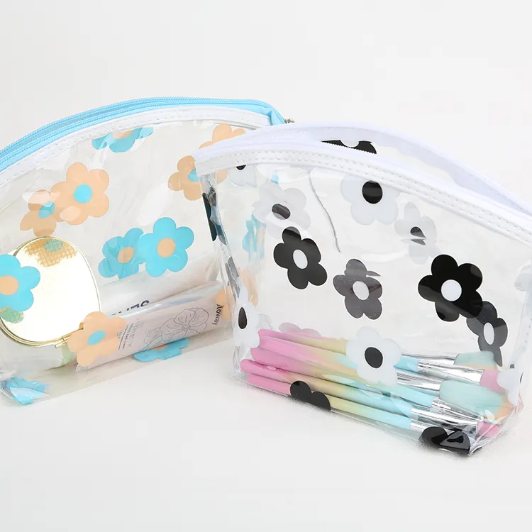 Fashion Printed Waterproof Thickened Transparent Travel Storage Bag