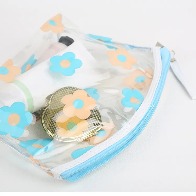 Fashion Printed Waterproof Thickened Transparent Travel Storage Bag