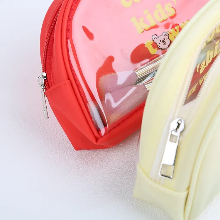 PVC Bear Jelly Makeup Bag Cartoon Transparent Storage Toiletry Bag