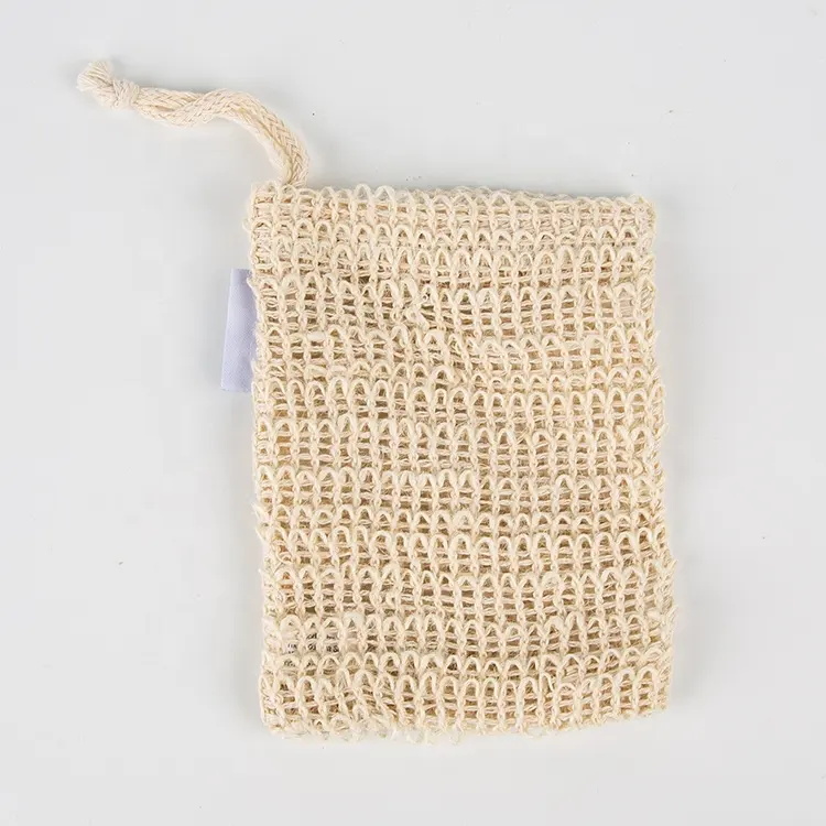 Hanging sisal foaming mesh bag cotton hemp soap bag