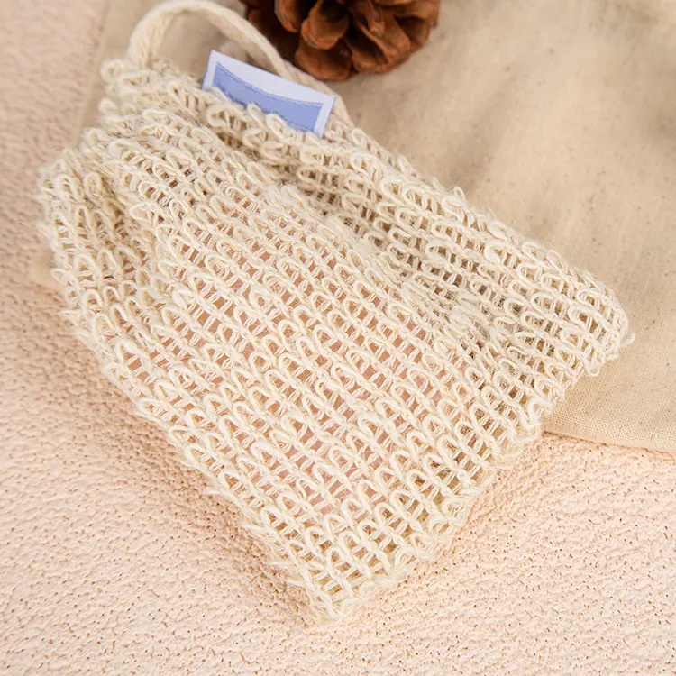 Hanging sisal foaming mesh bag cotton hemp soap bag