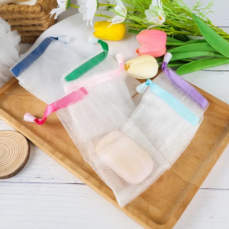 Double Layer Foaming Mesh Cleanser Soap Bag Net