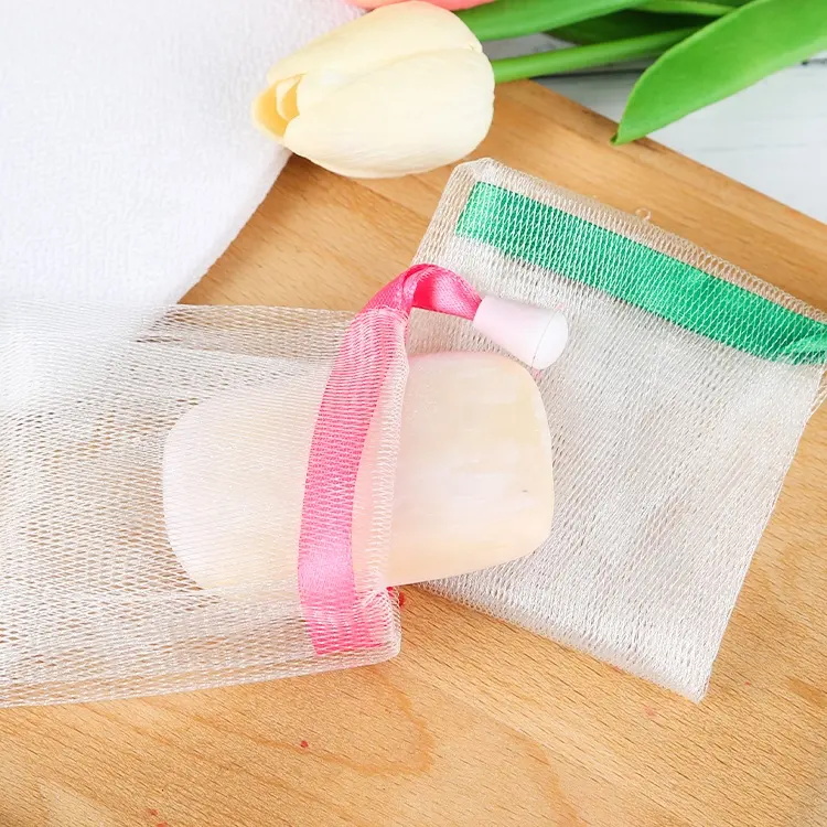 Double Layer Foaming Mesh Cleanser Soap Bag Net