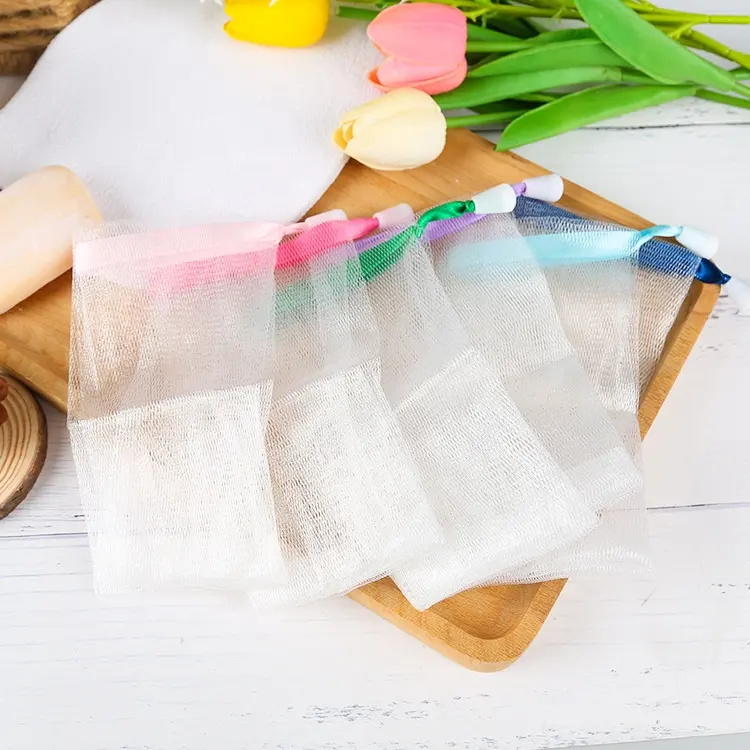 Double Layer Foaming Mesh Cleanser Soap Bag Net