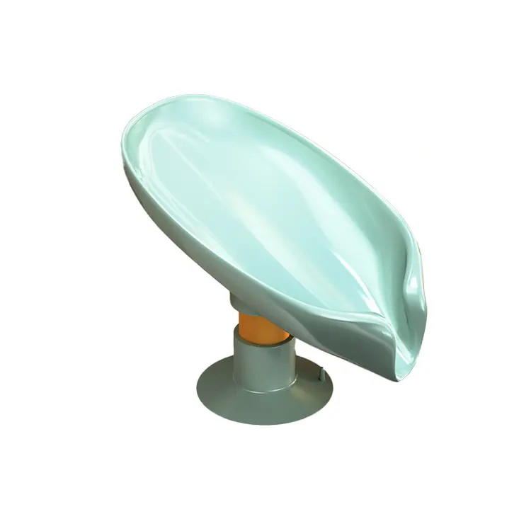 Creative Leaf Shaped Shelving Soap Box with Suction Cup