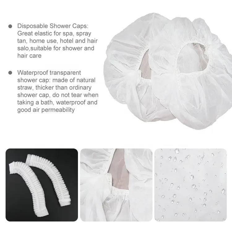 Eco Friendly Disposable Hotel Biodegradable Shower Cap