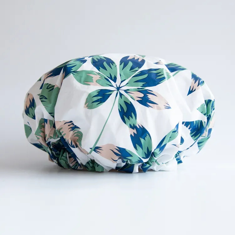 Double Layer Waterproof Elastic Adjustable Bath Shower Cap