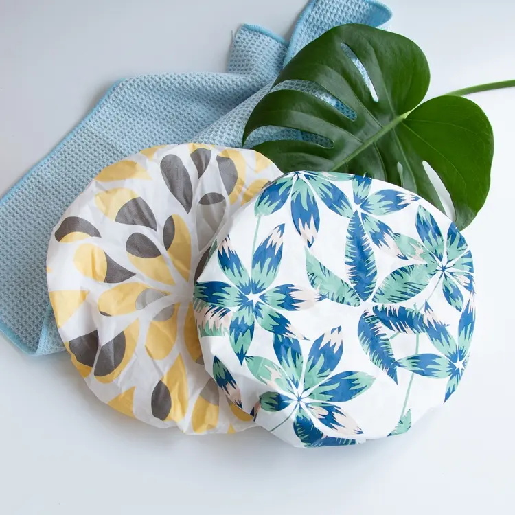 Double Layer Waterproof Elastic Adjustable Bath Shower Cap