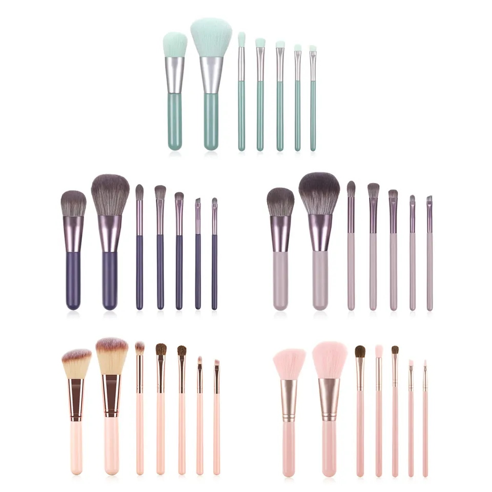 7pcs mini makeup brush set eyeshadow powder brush