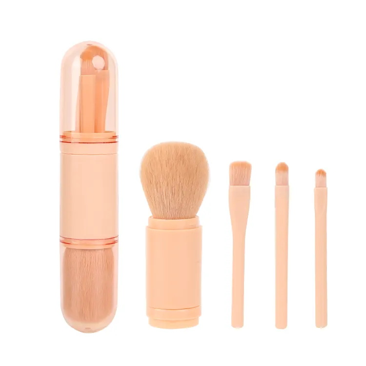 Mini portable 4-in-1 Double Sided Makeup Brush Set Beauty tool