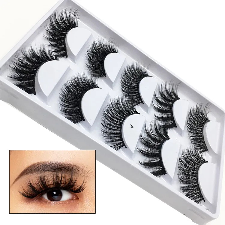 5 Pairs Mix Synthetic Handmade 5D False Eyelashes