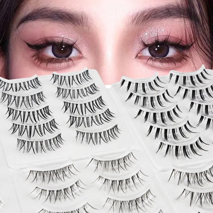 5 Pairs 3D 6D Manga Natural Look Cat Eye Lash