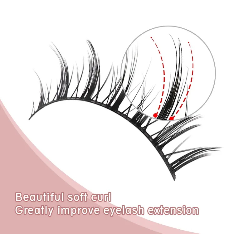 Natural look False Eyelashes Private Label With Pink Tray