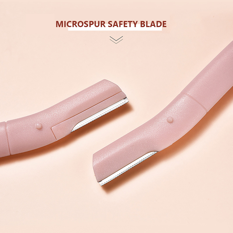 Custom Logo Stainless Steel Eyebrow Scissors Razor Set