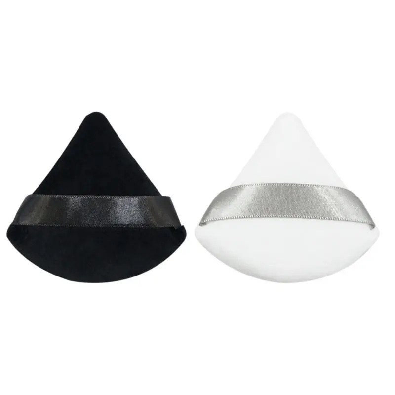 White Black Triangle Beauty Makeup Powder Puff For Loose Powder