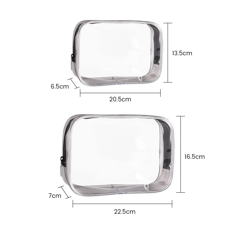 Clear Makeup Bags PVC Portable Toiletry Bags for Travel