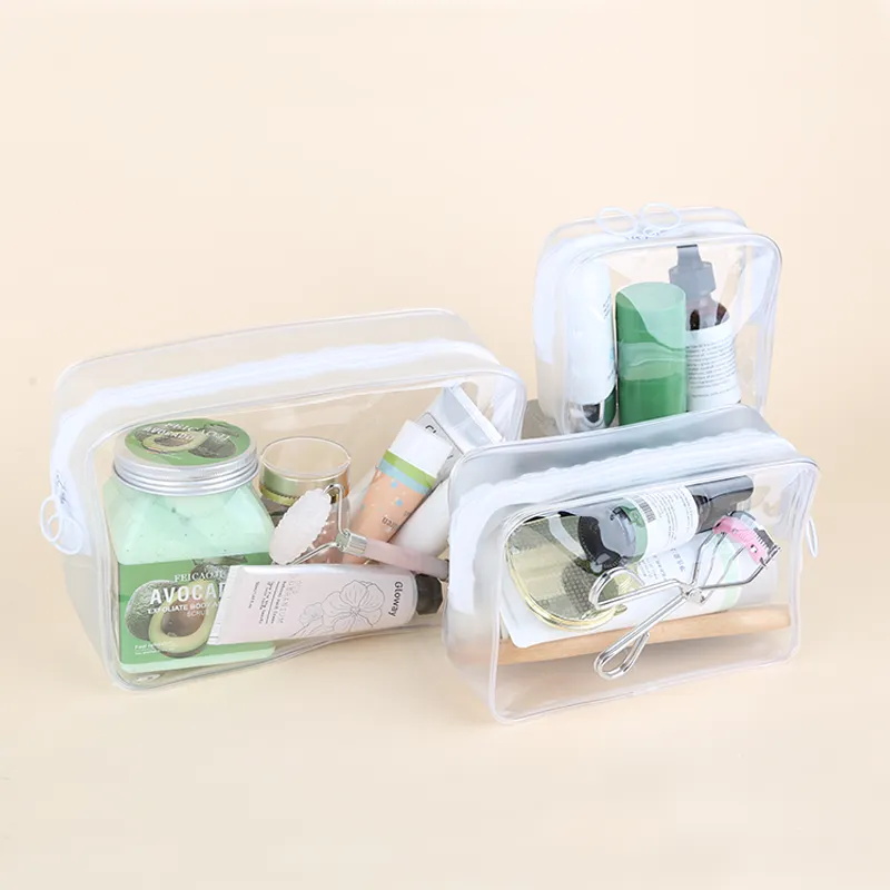 Pvc Clear Makeup Bags Cosmetic Pouches With Zipper